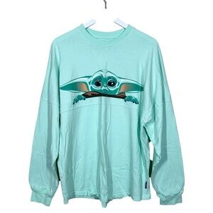 Spirit Jersey Star Wars Mandalorian Baby Yoda Grogu Disney Green Size Medium